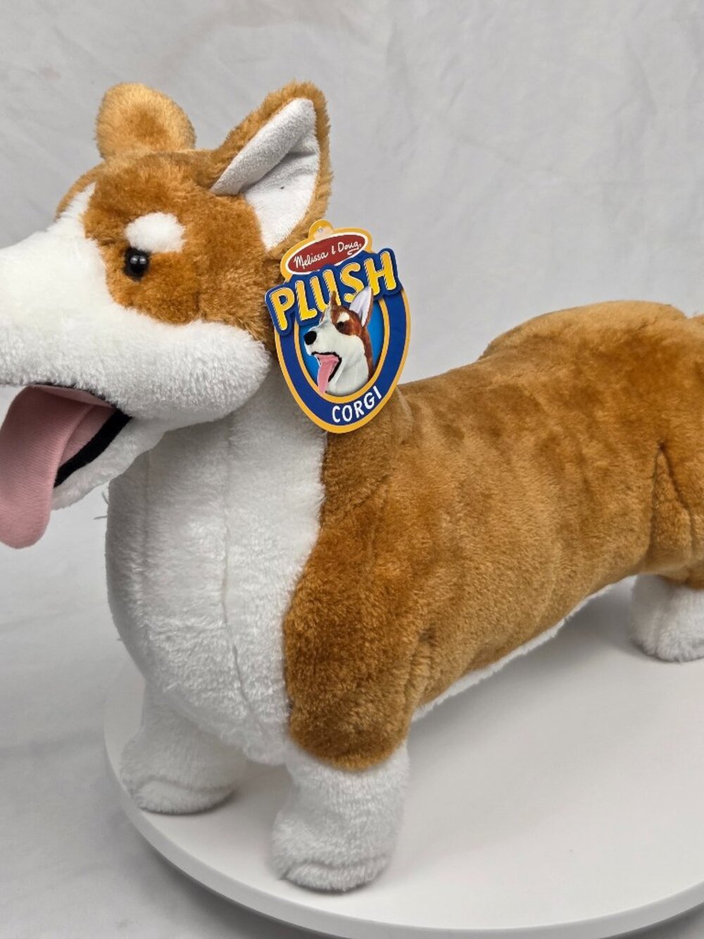 MELISSA & DOUG Corgi Stuffed Animal Lifelike Realistic Plush Dog 19"
